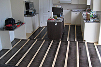 FloorHeat installed in dining room and kitchen.
